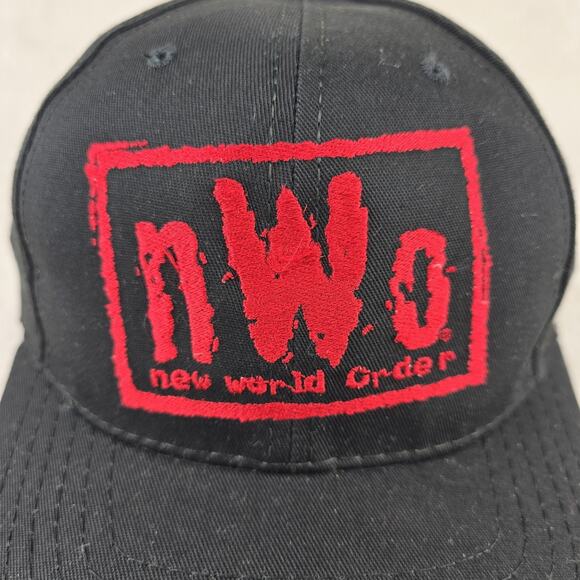 Vintage 90s New World Order NWO Wrestling Snapback Hat WCW WWF WWE Racing Champ - Picture 3 of 10